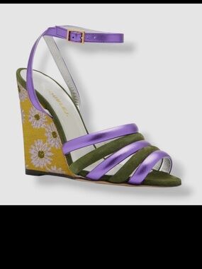 LA DoubleJ  
Metallic Purple and Olive Shoes NWOT